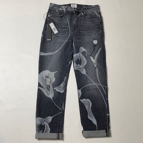 Hudson High Rise Zooey Straight Crop Jeans